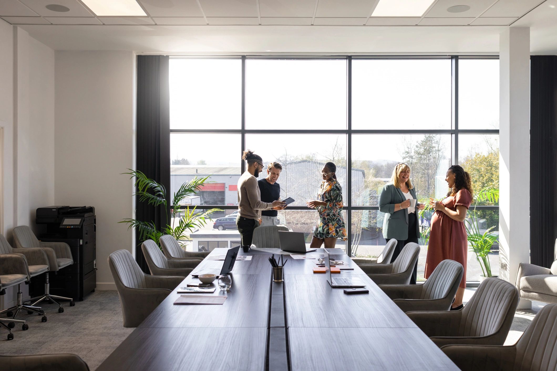 Business team meeting in a modern conference room