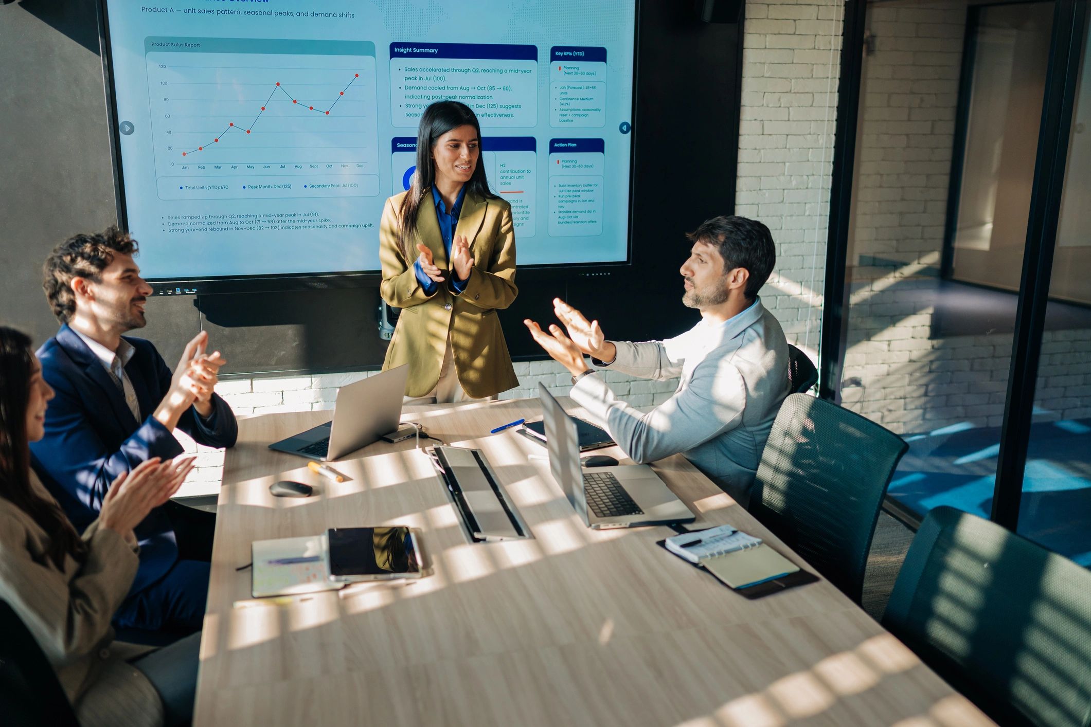 Professional consultant presenting in a conference room